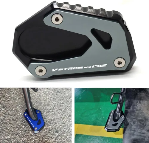 Vista 9 de V-STROM 800DE placa de soporte para motocicleta soporte lateral almohadilla de extensión para Suzuki V STROM 800DE 800 de 2023