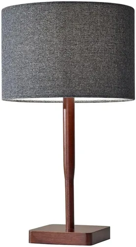Vista 10 de Adesso Lámpara de pie con base de madera de caucho natural y pantalla de lino blanco, brillo ajustable de 3 vías, lámpara para dormitorio, sala