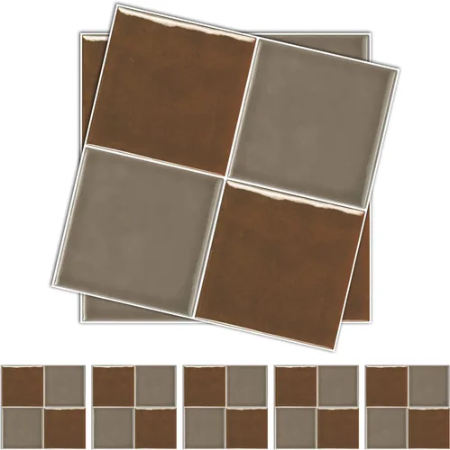 Vista 18 de Alwayspon Adhesivo de vinilo brillante de ladrillo de Provenza, autoadhesivo para azulejos de pared de transferencia de salpicaduras para cocina