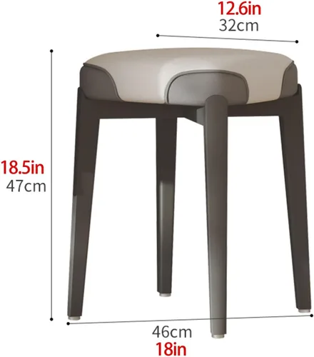 Vista 2 de Sillas de comedor de madera maciza, silla de cocina apilable, sillas de comedor, silla acolchada Simplicity, estructura de mortaja y espiga para Gris