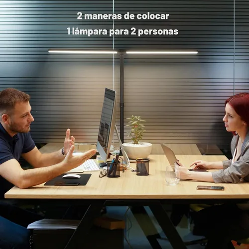 Vista 9 de Lámpara LED de Escritorio para Oficina en Casa, Luz de Escritorio de Computadora de 24W con Control Remoto, Lámpara de Mesa Brillante Regulable