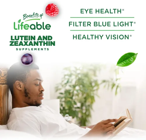 Vista 3 de Lifeable Gomitas de luteína y zeaxantina Suplementos de luteína y zeaxantina de gran sabor para los ojos Gomitas veganas y sin OMG para la salud