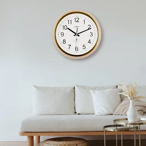 Vista 2 de OSTAR Reloj de pared atómico, reloj redondo de 11 pulgadas