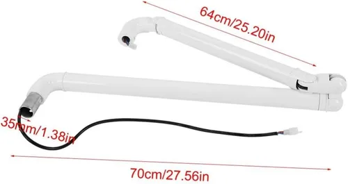 Vista 2 de Brazo de luz operatoria Dirección Luz de plástico LED Lámpara Soporte Post Brazo para Unidad Silla Conectar la Lámpara Es 0.866 in