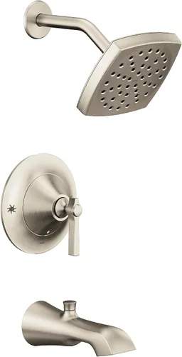 Vista 9 de Moen TS2913BG Flara Posi-Temp - Kit de molduras de presión para bañera y ducha, requiere válvula, oro cepillado