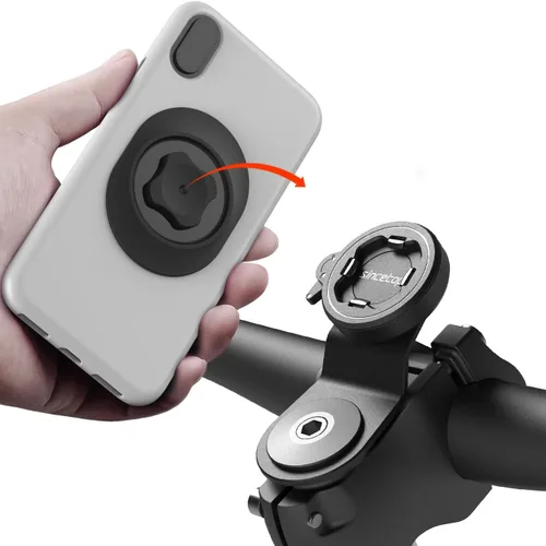 Vista 14 de sincetop Soporte universal de teléfono para bicicleta, soporte de teléfono con tapa de vástago de aluminio para bicicletas de montaña y carretera