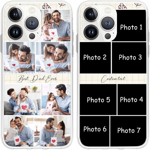 Vista 12 de CUBICER Funda personalizada para teléfono, fundas protectoras de pantalla con texto personalizado, regalos de cumpleaños para mujeres, hombres