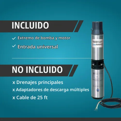 Vista 6 de Franklin Electric, bomba con filtro serie High Head 558223 modelo WE20 g05P4-21, 115V, azul.