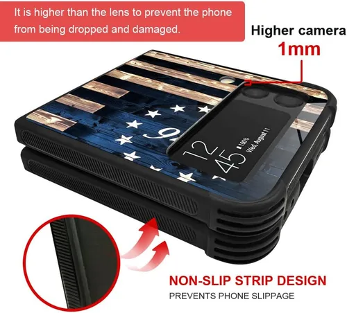Vista 2 de DAIZAG Funda compatible con Samsung Galaxy Z Flip 3 5G, protección completa, a prueba de golpes, antiarañazos, funda de poliuretano termoplástico
