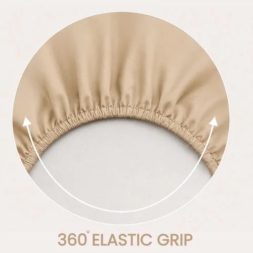 Vista 50 de Sábana bajera ajustable de lujo suave de 600 hilos, 100% algodón egipcio, sábana bajera ajustable individual con elástico alrededor, se adapta a