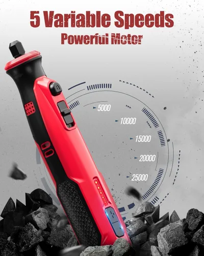 Vista 2 de AVID POWER Herramienta Rotatoria Inalámbrica de 8V Herramienta de Rectificado Recargable para Uñas de Perro, 5 Velocidades, 60 Piezas de Accesorios