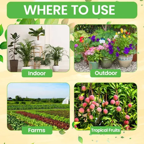 Vista 5 de EZ-GRO - Paquete de fertilizantes multiusos y potenciadores de flores, alimento líquido para plantas, para césped, flores, verduras y flores