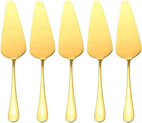 Vista 14 de 5 espátulas triangulares para tartas para tartas para hornear pasteles de pizza (negro pulido)