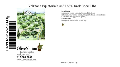 Vista 3 de Valrhona Equatoriale 4661 - Callets de chocolate semidulce oscuro 55% de OliveNation - 2 libras