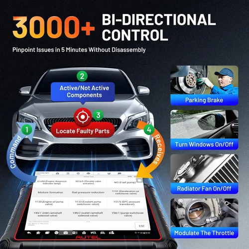Vista 6 de Autel Escáner TPMS MaxiCOM MK900-TS, herramienta bidireccional 2026 actualizada de MaxiCheck MX808S-TS, MK808S-TS, MS906TS con servicio 40+, más