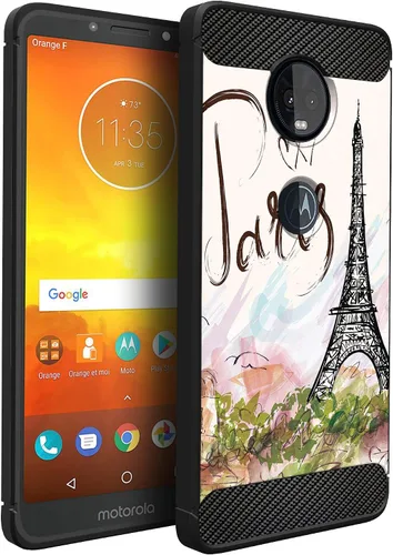 Vista 12 de CasesOnDeck - Funda compatible con Motorola Moto Z4 / Moto Z4 Play, funda de diseño de Moto Z4 Play, delgada, flexible, elegante, protección contra
