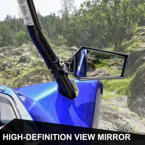 Vista 5 de SAUTVS Espejos laterales retrovisores ajustables para Yamaha YXZ 1000, espejos laterales traseros transparentes plegables para Yamaha YXZ 1000R