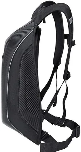 Vista 5 de Negro Fibra de Carbono y Nylon Motocicleta Mochila Motocross Riding Racing Bolsa de almacenamiento Motociclista Kit de viaje al aire libre, Negro