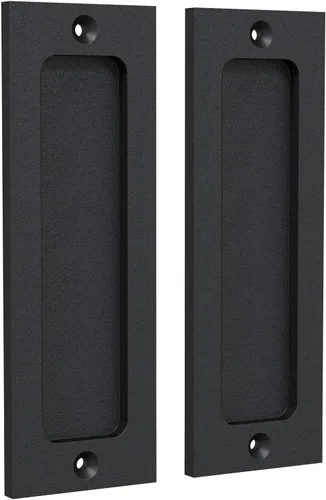 Vista 7 de Tiradores de dedo para puerta de armario - Tiradores cuadrados de 2.5 pulgadas para puerta corrediza - Tiradores empotrados para puerta de bolsillo