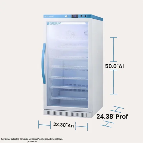 Vista 2 de ACCUCOLD - Refrigerador de vacunas de 8 pies cúbicos, puerta de vidrio