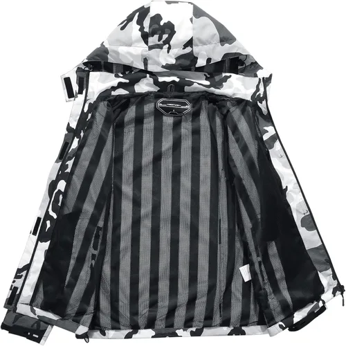 Vista 3 de OTU Chaqueta impermeable para mujer, ligera, impermeable con capucha para senderismo, viajes al exterior.