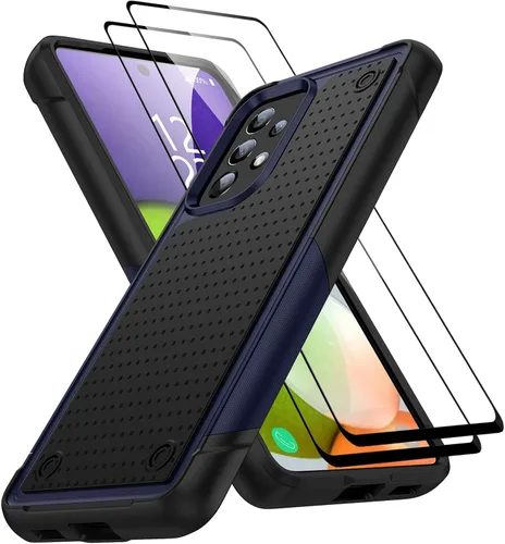Vista 12 de Jeylly Funda para Samsung Galaxy A52 5G, Galaxy A52 Funda para teléfono con protector de pantalla híbrida de silicona antiarañazos, funda de defensa