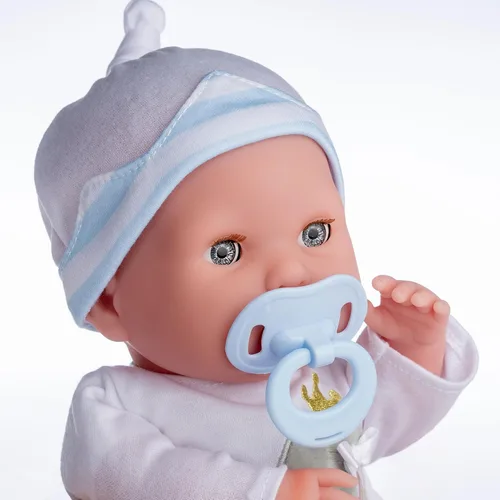 Vista 2 de JC Toys - Berenguer Boutique - Muñeca realista de cuerpo suave de 15 pulgadas con ojos abiertos y cerrados, juego de regalo de 10 piezas