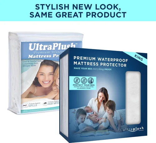 Vista 2 de Protector de colchón impermeable UltraPlush Premium – Funda muy suave y silenciosa, otro, King Mojar la cama, funda de cama