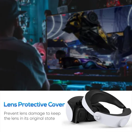 Vista 8 de YUANHOT - Protector de lente de silicona para PSVR2, cubierta protectora contra el polvo de una sola pieza para PSVR2, accesorios de protección