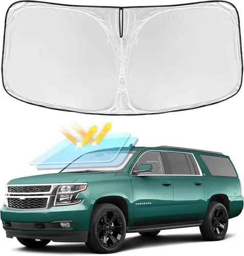 Vista 225 de Parasol de 4 capas para parabrisas, ajuste personalizado, tela 240T