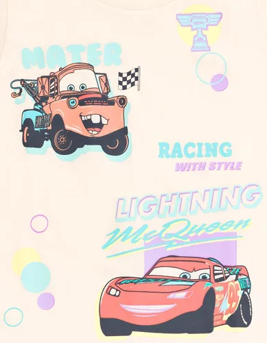 Vista 7 de Disney Lion King Pixar Cars Super Kitties Lightning McQueen Tow Mater Simba - Paquete de 2 camisetas para niñas pequeñas y grandes