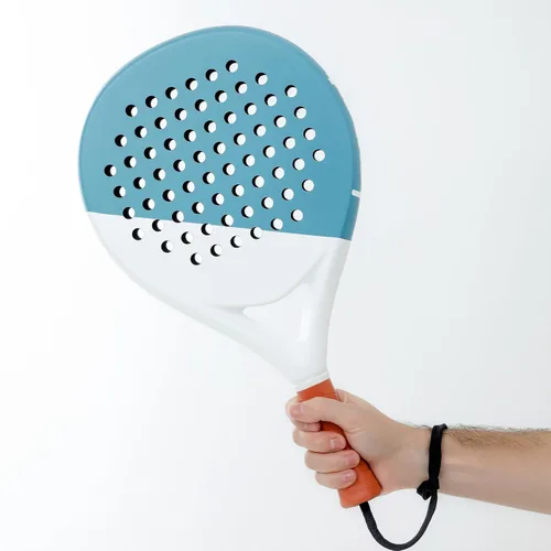 Vista 2 de LAPAT Raqueta de pádel con bolsa de cubierta, superficie de carbono con espuma viscoelástica EVA, raquetas de pádel ligeras, tenis POP