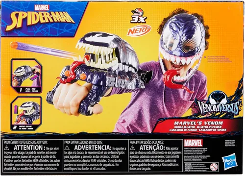 Vista 11 de Marvel Spider-Man VenomVersus Marvel's Venom Strike Blaster, juguete NERF Spider-Man, juguetes de superhéroes para niños a partir de 5 años