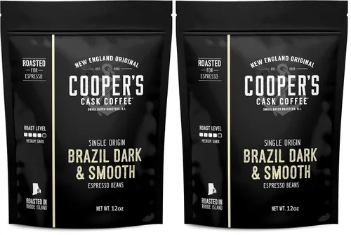 Vista 8 de Granos de café molido expreso Café brasileño fuerte, suave y cremoso de tostado medio oscuro de origen único, bolsa de 12 onzas por The Master