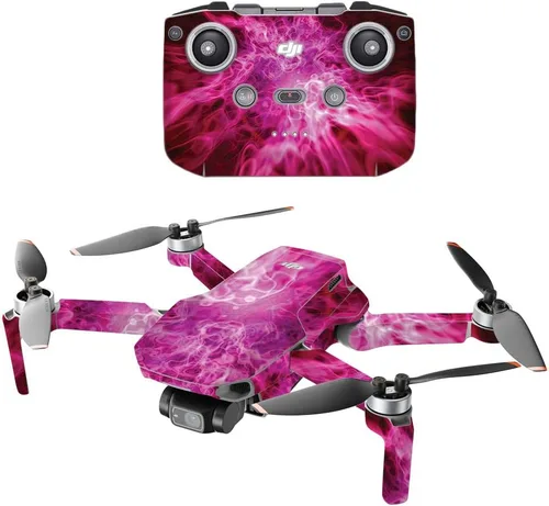 Vista 11 de MightySkins - Compatible con DJI Mini 2 Dron portátil - Blue Flames Funda protectora de vinilo duradera y única Fácil de aplicar, quitar