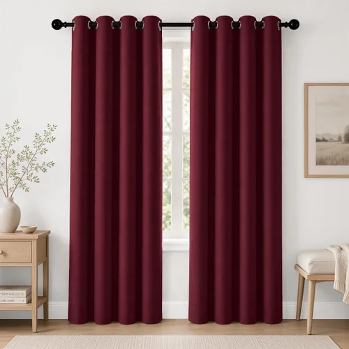 Vista 120 de Cortinas de oscurecimiento de habitación de 84 pulgadas de largo para dormitorio, sala de estar, cortinas térmicas aislantes con ojales