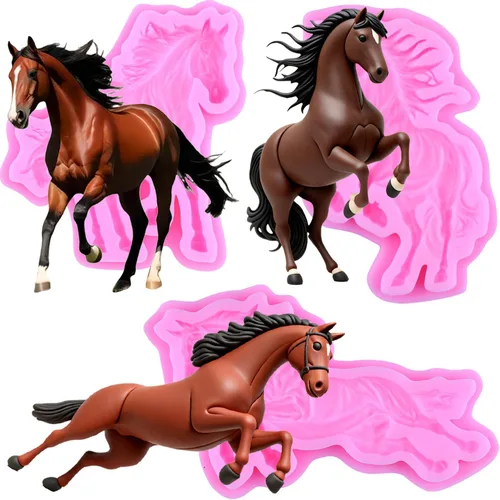 Vista 10 de ZiXiang Molde de silicona para caballo, moldes de herradura para pezuñas de herradura, molde de caramelo para decoración de pasteles de azúcar