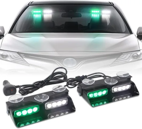 Vista 9 de XRIDONSEN Luces estroboscópicas de emergencia 2 en 1 para tablero e interior de parabrisas, luces parpadeantes de seguridad y advertencia color Ámbar
