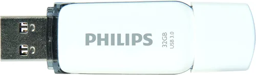 Vista 4 de Philips SU000710 32 GB USB 3.0 Snow Pen Drive - Negro, 100MB/s