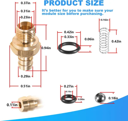 Vista 5 de Kit de reemplazo de inyector de jabón químico para lavadora a presión 2 uds. para 203640GS 190593GS 190635GS