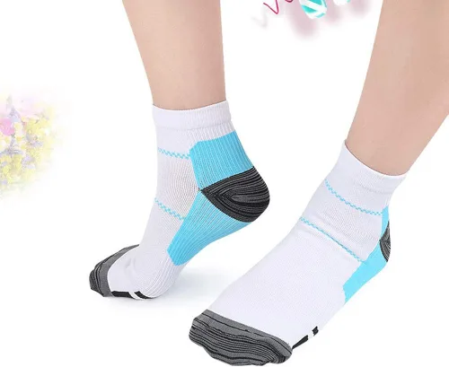 Vista 7 de Compression Socks Breathable For Men & Women Circulation - Best Support For Running Nurses Recovery Cycling Flight Athletic