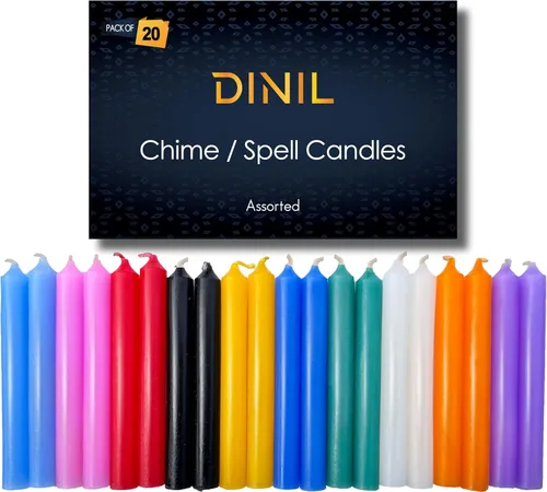 Vista 16 de Dinil Velas de hechizo surtidas, paquete de 100 velas sin perfume de 4 10 colores surtidos