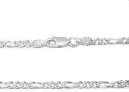 Vista 7 de Cadena de plata de ley 9253mm figarobroche con forma de pinza. 1636 pulgadas