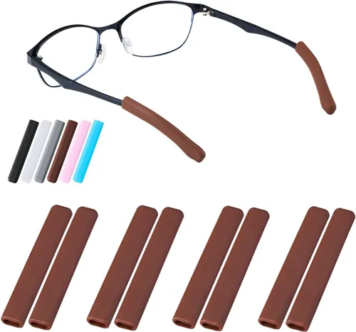 Vista 8 de Gdnmapt Almohadillas de silicona para orejas de gafas, agarre antideslizante para gafas, cómodas orejeras para gafas, solución de almohadillas de 2