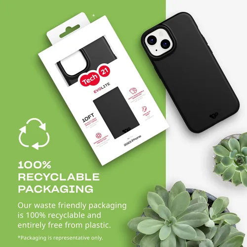 Vista 8 de Tech21 EvoLite - Funda para iPhone 16e / 15, funda fina de protección contra impactos, color negro