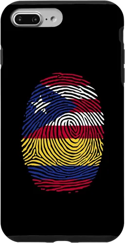 Vista 12 de Funda para iPhone 16 Boricua y Colombia con huellas dactilares puertorriqueñas