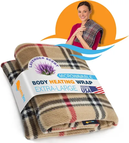 Vista 14 de SunnyBay Almohadilla de calentamiento para microondas con lavanda, almohadilla microondas pesada para todo el cuerpo, paquete húmedo caliente o frío