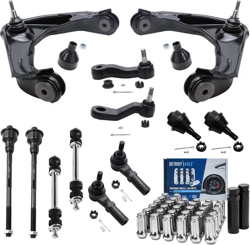 Vista 141 de Detroit Axle - Kit de suspensión frontal de 15 piezas para Jeep Grand Cherokee 99-04 1999 2000 2001 2002 2003 2004, brazos de control superior e