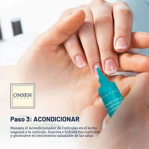 Vista 6 de Onsen Secret Kit de cuidado de uñas, con suero para el cuidado de la cutícula, kit de pulidor de uñas japonés y brillo - fortalecimiento y brillo
