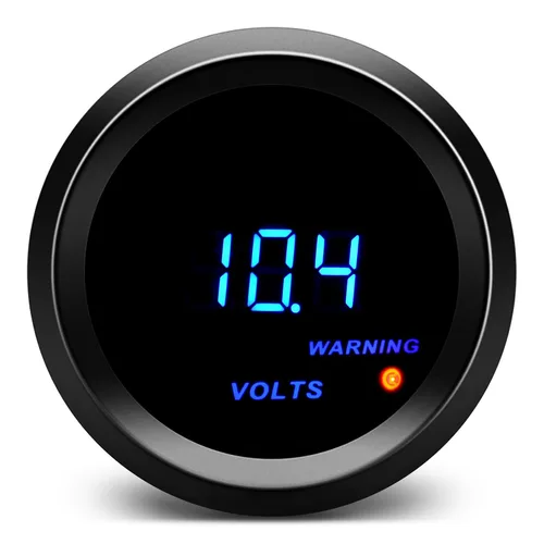 Vista 8 de Medidor de presión de aceite de 2 pulgadas = 52 mm con kit de emisor LED azul digital para automóvil de 12V (negro)